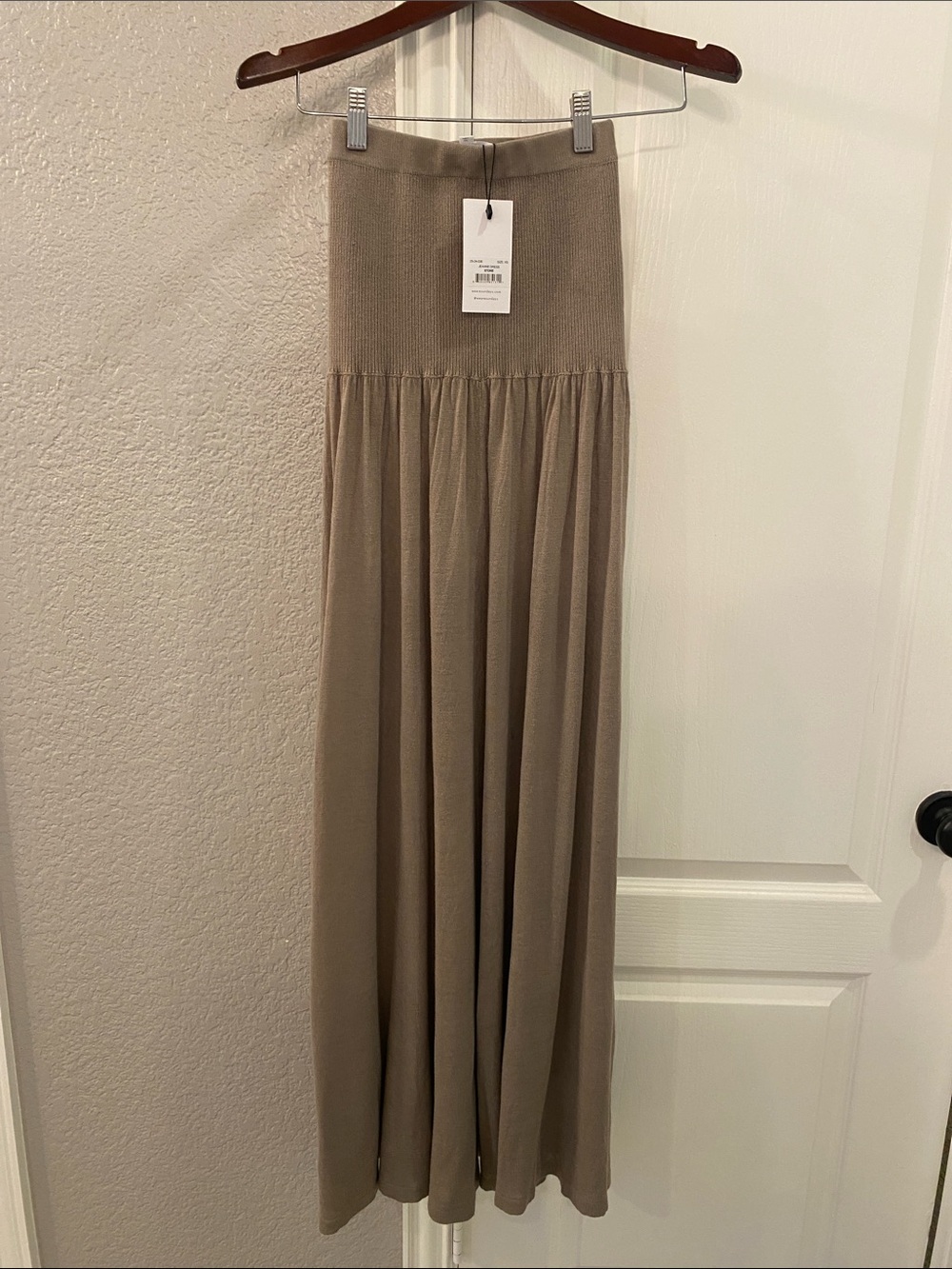 sundays Taupe Maxi Dress Skirt - Neutral Flowing Silhouette